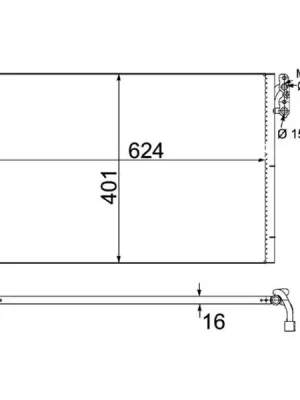 Vysoce Kvalitní Kondenzátor, klimatizace MAHLE AC 413 000P