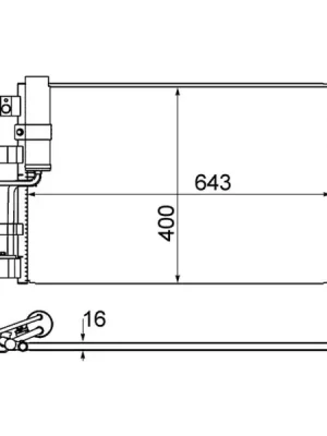 Aktuální Kondenzátor, klimatizace MAHLE AC 607 001S