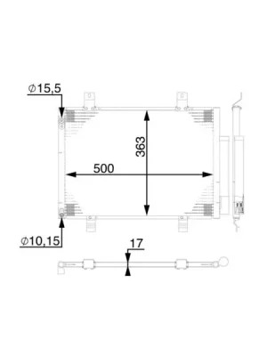 Kondenzátor, klimatizace MAHLE AC 77 000S Novinka