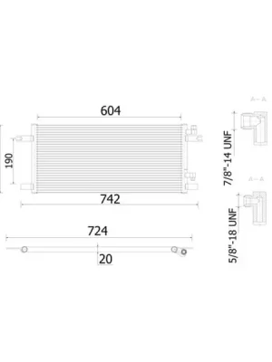 Kondenzátor, klimatizace MAHLE AC 913 000S Levný