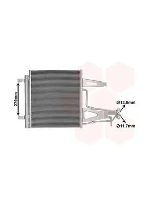 Ověřený Kondenzátor, klimatizace VAN WEZEL 58015708