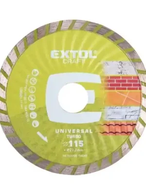 Sezónní Sleva Kotouč diamantový řezný turbo, 115x22,2mm, suché i mokré řezání, EXTOL CRAFT