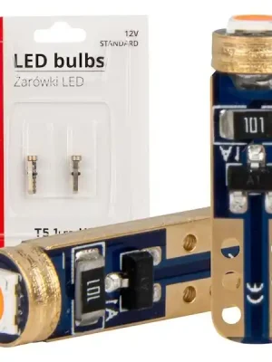 LED BUBLS STANDARD Red T5 12V 3030 1LED HP AMIO-03727 Rychlé Dodání