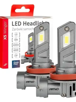 LED žárovky X5-series WINGER H8 H9 H11 6000K max 50W AMIO-03947 Hit Sezóny