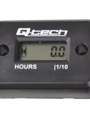 Značkový měřič motohodin, Q-TECH (černý)