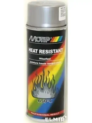 Oblíbený MOTIP Žáruvzdorný 800°C šedý sprej 400 ml