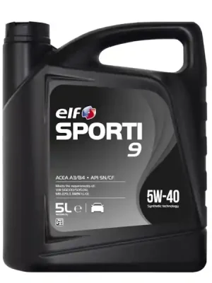 Sezónní Sleva Motorový olej Elf Sporti 9 5W-40 5 l