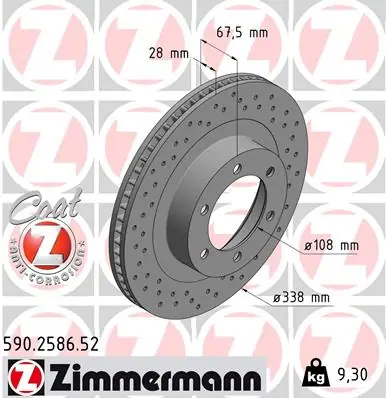 Must-Have Brzdový kotouč ZIMMERMANN 590258652