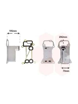 Olejový chladič, motorový olej VAN WEZEL 06013717 Ověřený