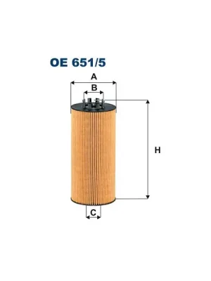 Olejový filtr FILTRON OE 651/5 Expresní Doručení