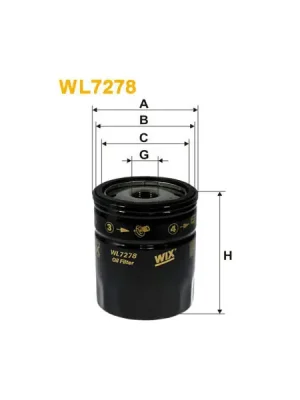 Aktuální Olejový filtr WIX FILTERS WL7278