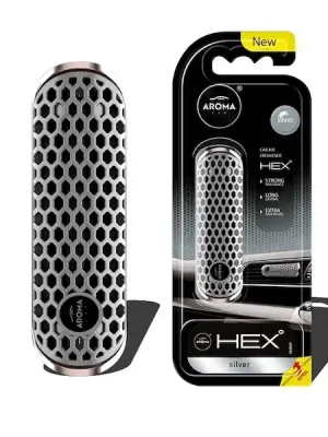 Vysoce Kvalitní Osvěžovače vzduchu AROMA FANCY SHAPES POLYMER HEX Silver