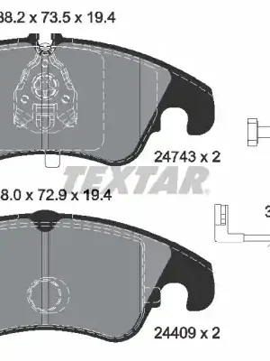 Sada brzdových destiček, kotoučová brzda TEXTAR 2474301 Cenově Výhodný