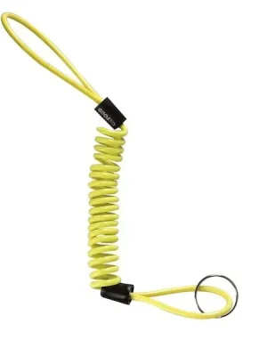 Cenově Výhodný připomínač kotoučového zámku MINDER CABLE, OXFORD (reflexní žlutý, průměr lanka 4 mm, 1 ks, balený sáčku se zdrhovadlem)