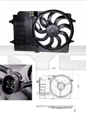 Přímo Od Výrobce Větrák, chlazení motoru TYC 8030001