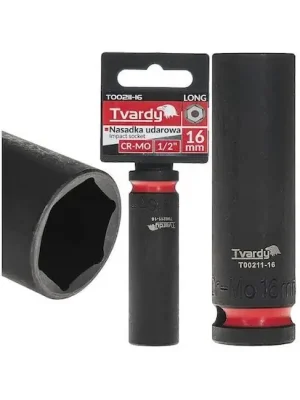 Akce Rázová nástrčná hlavice prodloužená 1/2", 16 mm, CrMo - TVARDY