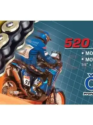Oblíbený řetěz 520ORMX, ČZ - ČR (barva zlatá, 118 článků vč. rozpojovací spojky CLIP)