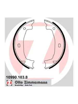 Sada brzdových čelistí, parkovací brzda ZIMMERMANN 10990.103.8 Vrácení Zdarma