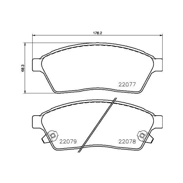 Sada brzdových destiček, kotoučová brzda BREMBO P 09 009 Ověřený