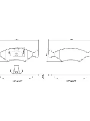 Sada brzdových destiček, kotoučová brzda BREMBO P 24 043 Objednat Nyní