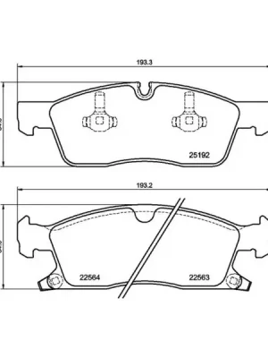 Sada brzdových destiček, kotoučová brzda BREMBO P 37 027 Sleva