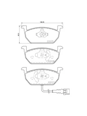 Sada brzdových destiček, kotoučová brzda BREMBO P 85 137 Značkový