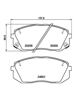Sada brzdových destiček, kotoučová brzda HELLA PAGID 8DB 355 015-841 Novinka