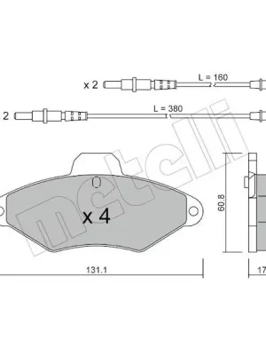 Sada brzdových destiček, kotoučová brzda METELLI 22-0144-0 Cenová Bomba