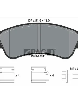 Sada brzdových destiček, kotoučová brzda PAGID T1422N Nová Kolekce