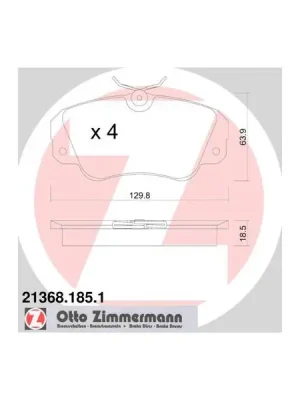 Cenový Hit Sada brzdových destiček, kotoučová brzda ZIMMERMANN 21368.185.1