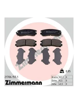 Sada brzdových destiček, kotoučová brzda ZIMMERMANN 21706.155.1 Must-Have
