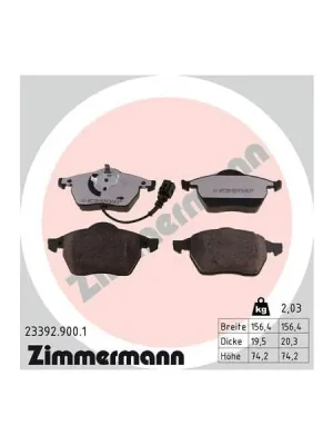 Koupit Online Sada brzdových destiček, kotoučová brzda ZIMMERMANN 23392.900.1