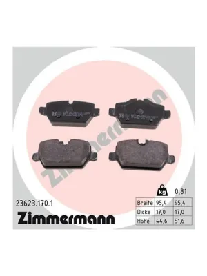 Poslední Šance Sada brzdových destiček, kotoučová brzda ZIMMERMANN 23623.170.1