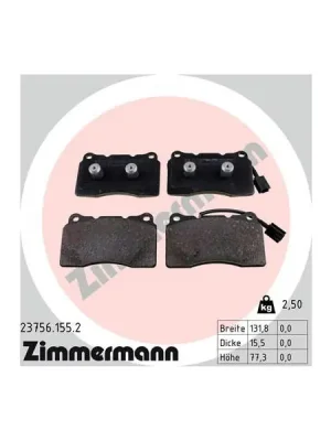 Must-Have Sada brzdových destiček, kotoučová brzda ZIMMERMANN 23756.155.2