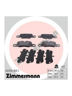 Sada brzdových destiček, kotoučová brzda ZIMMERMANN 24554.160.1 Cenový Hit
