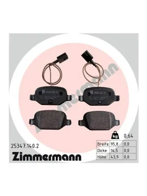 Originální Sada brzdových destiček, kotoučová brzda ZIMMERMANN 25347.140.2