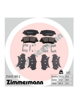 Sada brzdových destiček, kotoučová brzda ZIMMERMANN 25692.180.2 Horká Nabídka