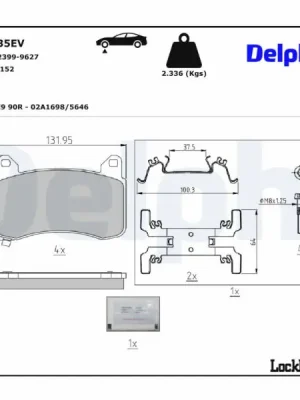 Sada brzdových destiček, parkovací brzda DELPHI LP5035EV Kup Teď