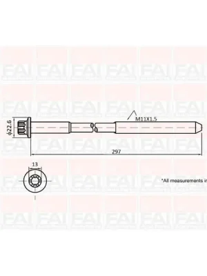 Horká Nabídka Sada šroubů hlavy válce FAI AutoParts B1137