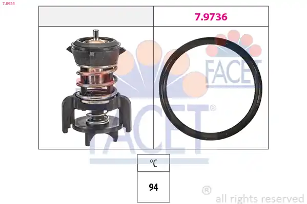 Termostat, chladivo FACET 78933 Omezená Nabídka