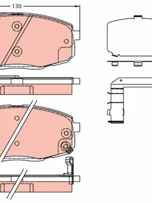 Must-Have Sada brzdových destiček, kotoučová brzda TRW GDB3450