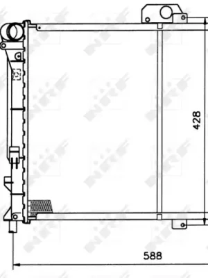 Originální Chladič, chlazení motoru NRF 504140