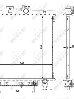 Pouze Dnes Chladič, chlazení motoru NRF 516355