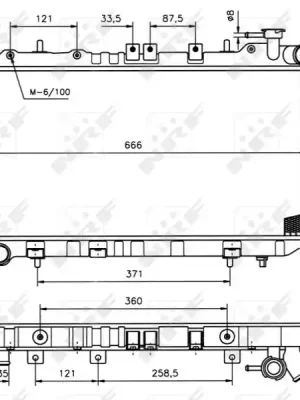 Chladič, chlazení motoru NRF 536864 Jen Po Omezenou Doba
