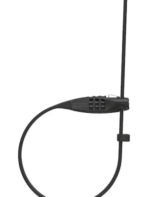 Speciální uzamykatelné stahovací lanko s ocelovým jádrem Combiflex délka kabelu 45cm (černá), ABUS Autentický