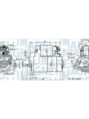 Autentický Startér MAGNETI MARELLI 063721332010