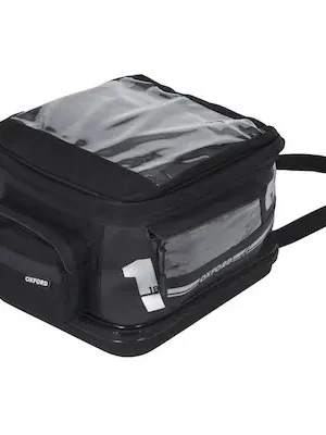 Hit Sezóny tankbag na motocykl F1 QR, OXFORD (černý, s rychloupínacím systémem na víčka nádrže, objem 18 l)
