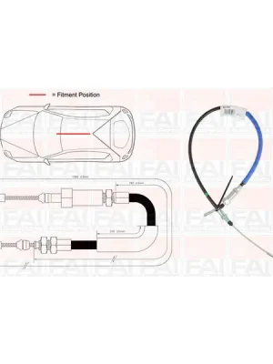 Tažné lanko, parkovací brzda FAI AutoParts FBC0021 Akční Cena