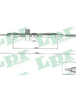 Tažné lanko, parkovací brzda LPR C0971B Nejprodávanější