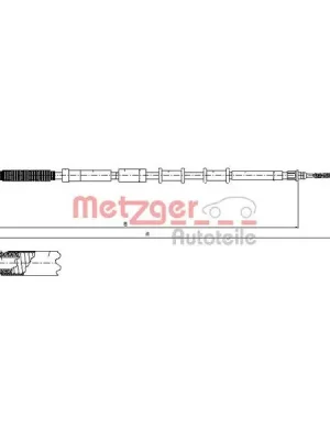 Tažné lanko, parkovací brzda METZGER 12.0719 Objednat Nyní
